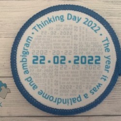 Printed 8cm 22.02.2022 badge Thinking day 