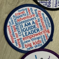 Printed 8cm  Guide leader Word Cloud badge