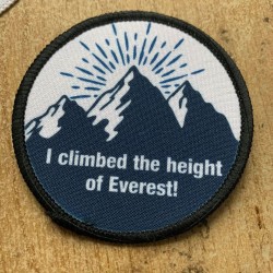 Printed 8cm I climbed the height of Everest badge- I can be customised!