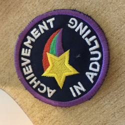 Achievement in Adulting- Embroidered badge 85mm