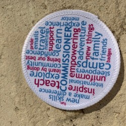 Printed 8cm Commissioner Word Cloud badge