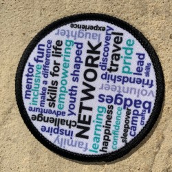 Printed 8cm  Network Word Cloud badge
