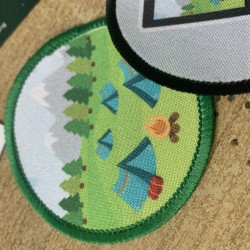 Printed 8cm Campsite badge- Customise me!