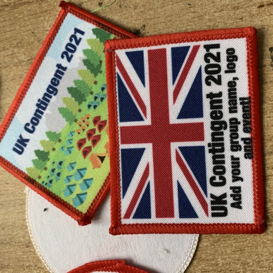 Custom Printed Rectangle  badge (8*6cm)