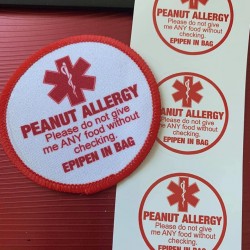 Printed 8cm Allergy Badge- I can be customised!