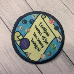Printed 8cm  Certified Badge Collector Badge