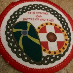 Printed 8cm Battle of Hastings badge 