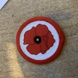 Printed 5cm mini poppy badge