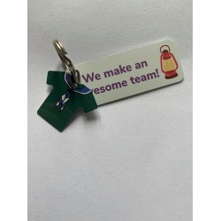 Metal keyring with charm options