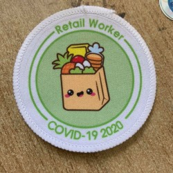 Printed Circular Retail Worker Cloth badge