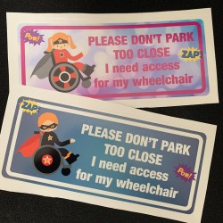 Wheelchair User Superhero Car sticker