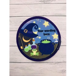 Printed 8cm Wizard badge- customise me 