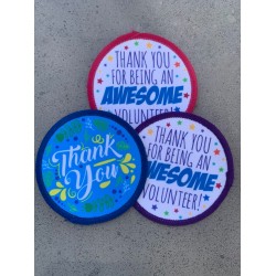 Printed 8cm Awesome Volunteer