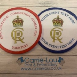 Printed 8cm Coronation Badge- Cypher-Customise me 