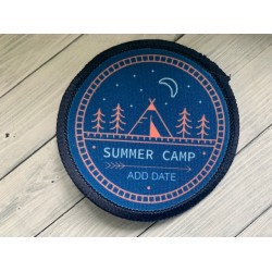 Printed 8cm summer camp badge- customisable! 