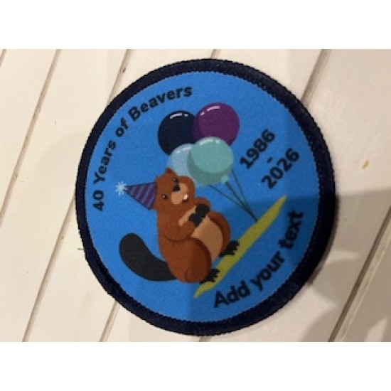 Printed 8cm 40 years of beavers 
