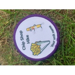 Printed 8cm Chip shop badge