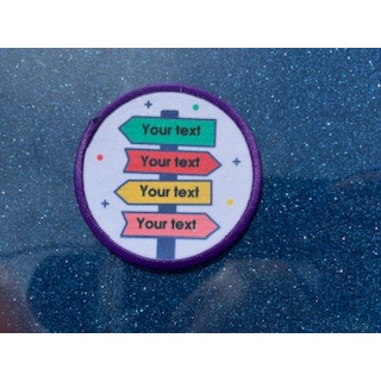 Printed 8cm Sign post multicoloured