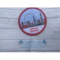 Printed 8cm London Skyline badge