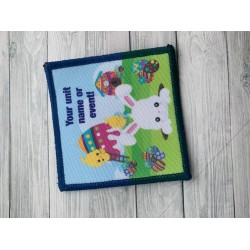 Printed 8cm Square Easter Badge