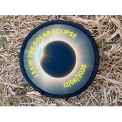Printed 8cm I saw the solar eclipse badge 