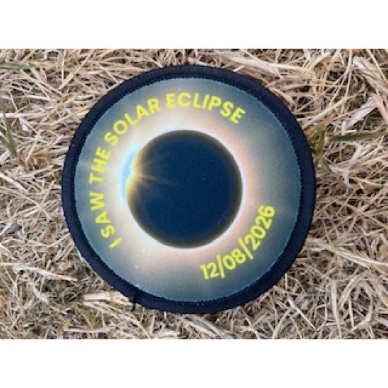 Printed 8cm I saw the solar eclipse badge 