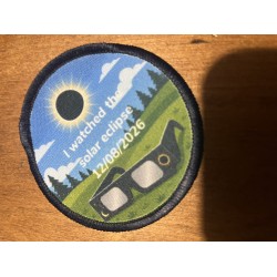 Printed 8cm I saw the solar eclipse daylight badge 