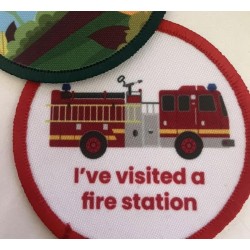 Printed 8cm Fire Station badge 