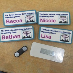 Plastic name badges