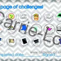 Child at home challenges- Printed certificate and stickers only.