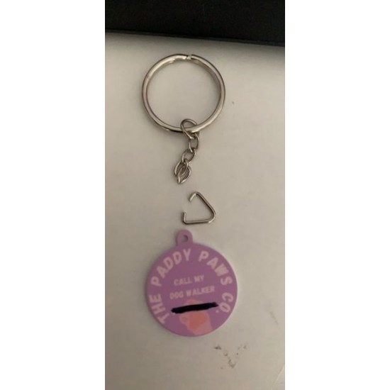 Plastic dog tags double sided-Circle 