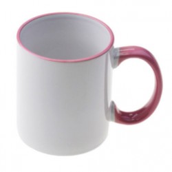 Coloured tipped and handled ceramic mug (various colours)